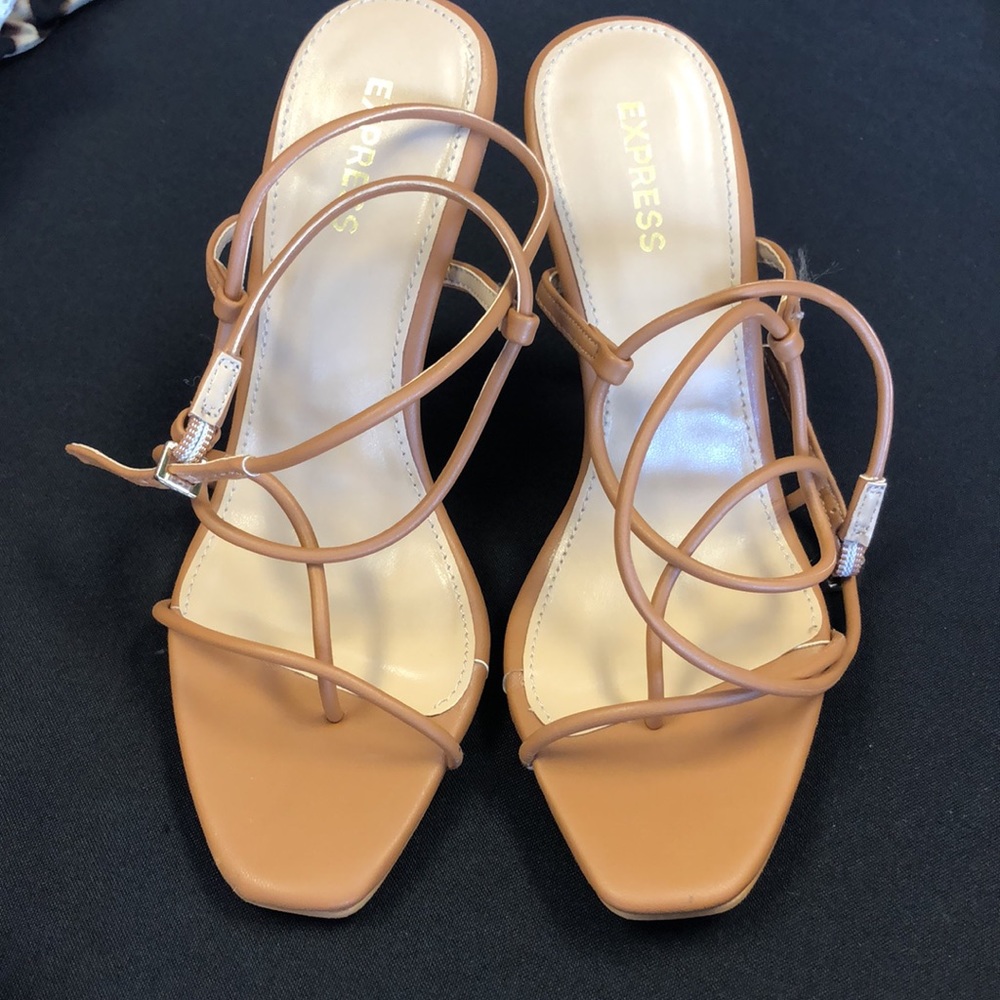 Express barely there strappy heel sandals